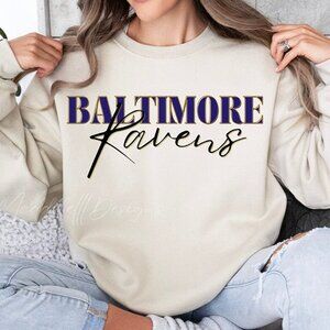 Baltimore Ravens Crewneck Sweatshirt Go Ravens Super Bowl Fan Game Day Gift 51